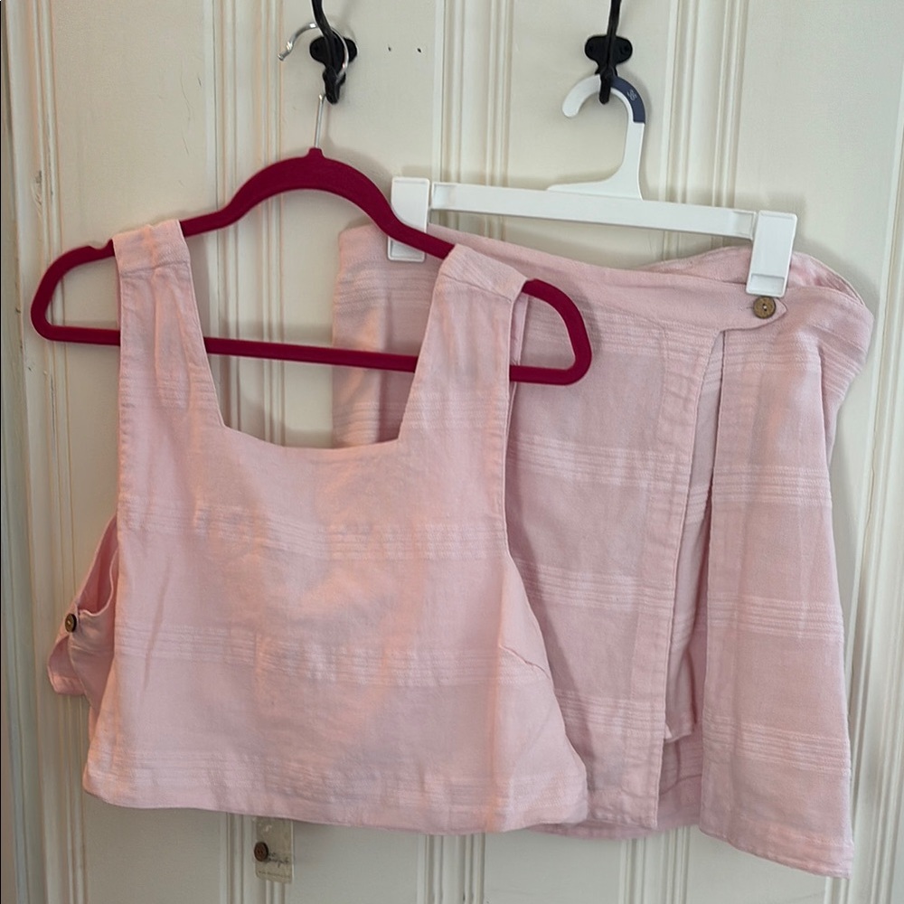 Free People Linen Top and Skort Set